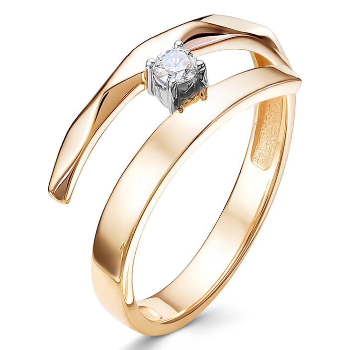 Кольцо, золото, бриллиант, 3737-110